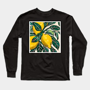 Lemons Art Print Long Sleeve T-Shirt